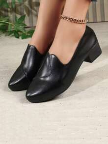 Giày cao gót nữ kiểu dáng slip-on, thoải mái và thời trang. - màu đen - Xem 4