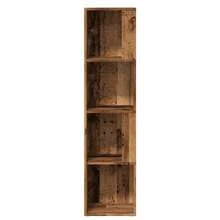 vidaXL Armadio angolare vecchio legno 33x33x132 cm in legno d'ingénierie - Castano - Visualizzare 4