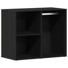 vidaXL Armoire de cosmétiques avec étagère Chêne noir 80 x 40 x 65 cm - Noir - Voir 2