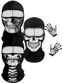 1/2/3/6 chiếc Mặt nạ trùm đầu hình đầu lâu ngộ nghĩnh dành cho cả nam và nữ, Thích hợp cho việc đi xe hàng ngày, tiệc tùng, hoạt động ngoài trời - Nhiều màu - Xem 11