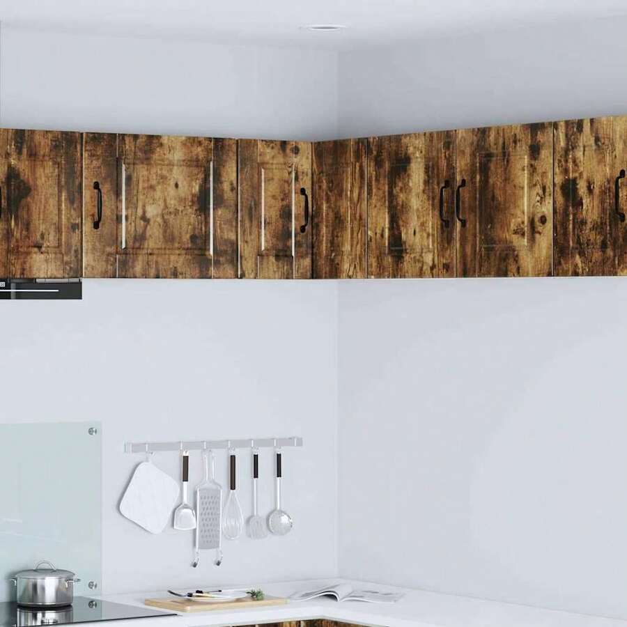 vidaXL Armário de cozinha Chêne fumé 57 x 57 x 40 cm Bois d'ingénierie - Castanho - Ver 1