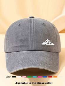 1pc Retro Washed Printed Soft Top Baseball Cap, Unisex Vintage Baseball Hat For Outdoor, Suitable For Daily Wear And Outfit Matching - K - View 20