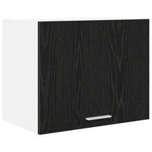 vidaXL Armoire suspendue 2 pcs Chêne noir et Blanc 50 x 31 x 40 cm - Noir - Voir 5