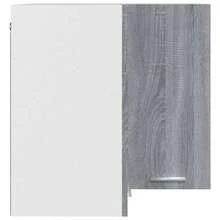 vidaXL Armoire d'angle suspendue "Lyon" Gris Sonoma 57 x 57 x 60 cm Bois d'ingénierie - Gris - Voir 7