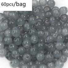 60pcs/Pack 8mm Glass Round Beads With Super Many Colors To Choose From, Handmade Necklace Bracelet Jewelry Making Accessories - Monochrome Glass Beads - View 30