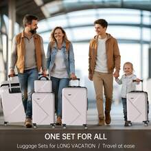 YSTYLE Bộ vali 5 món có nhiều màu sắc khác nhau. Được làm từ chất liệu ABS, có khóa số, bánh xe đa năng êm ái, chiều dài tay cầm có thể điều chỉnh, phù hợp cho du lịch, công tác, và lưu trữ đồ dùng học tập. - trắng đục - Xem 2