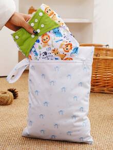 2pcs Wet/Dry Separated Beach Travel Storage Bag Diaper Bag - Multicolor - View 4
