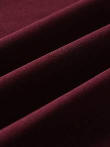 Solid Color Elegant Backless Off Shoulder Dress, Suitable For Wedding, Party, Dating, Formal Occasions Summer - Burgundy - View 10
