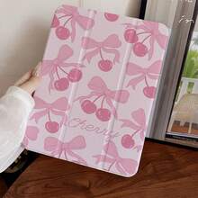 粉色樱花蝴蝶结设计保护套 - 甜美女孩粉丝和可爱设计爱好者的理想之选，柔软 TPU 翻盖 - 带笔槽，兼容 iPad 第十代 10.9 英寸 (2022) / iPad Air 13 英寸 (M3 2025) / iPad Air 11 英寸 (M3 2025)，也适用于其他型号。 - 彩色 - 查看 6
