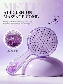 Urban Decay Meteor Shower Air Cushion Comb. Purple Galaxy Massage Comb. Volumizing Styling Comb. Portable Hair Styling Tool. - Purple - View 4