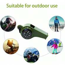 2 Pack Emergency Survival Whistle, 3-In-1 Emergency Whistles With Compass And Thermometer, Loud Safety Whistle With Lanyard For Outdoor Hiking,Super Loud Floating Whistle With Lanyard, Perfect For Rowing, Swimming, Kayaking, Water Survival Mountaineering, Hiking, Camping. - 2pcs - View 7