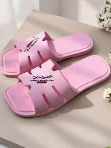 EVA材质夏季拖鞋，轻便速干，适合居家、旅行、薄底浴室穿着 - 粉色 - 查看 3