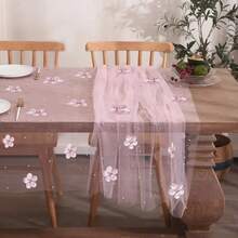 1 chiếc khăn trải bàn ren ngọc trai lãng mạn, trang trí cổng cưới, quà tặng tiệc cưới, khăn trải bàn ren ngọc trai lãng mạn, phù hợp cho sự kiện, thêu, trong suốt, chống nhăn, màu trắng, bàn tráng miệng - Hoa ngọc trai hồng - Xem 11