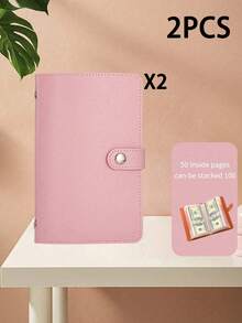 100pcs Envelopes, Refillable Binder Challenge, Money-Saving Binder, Multifunctional Loose Leaf Storage Bag, Portable Storage Organizer, School Supplies, Back To School, Holiday Gift, Holiday Essential, 100-Day Money Saving Plan, 50 Stackable Inner Pages