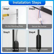 60厘米/80厘米LED线性壁灯，可调光，适用于浴室梳妆镜，室内墙面装饰照明，可用于浴室、卧室、走廊、展厅、阅览室、餐厅、酒吧、咖啡厅、服装店、客厅、博物馆等场所。 - 長條壁燈 - 查看 8