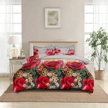 3D Printed Duvet Cover Complete Set - Soft Brushed Microfiber With Fitted Sheet Pillowcases - Bonnie - View 8