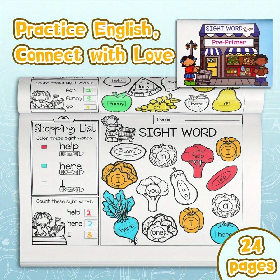 Beginning Sounds Learning Notebook – Match Letters With First Sounds Using Pictures - Phonics Practice - View 1