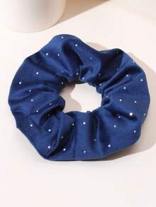 1个天鹅绒水晶发圈，女士优雅复古发圈，适合各种场合的发绳，马尾辫发圈，头饰