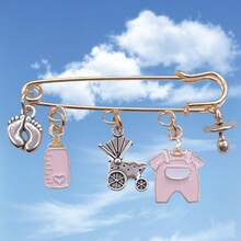 1pc Pacifier Theme Fashion Baby Stroller Bottle Brooch, Cartoon Commemorative Mother's Day Gift