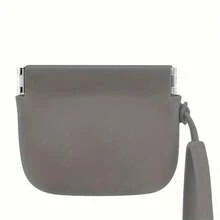 1pc Dog Treat Pouch, Mini Portable Pet Treat Bag With Auto-Closing Feature, Feed Treat Reward Dog Treat Pouch, Pocket Size, Easy To Clean, Ideal For Pet Travel Or Outdoor Use, One-Hand Open/Close Treat Bag, Uninterrupted Dog Training Rewards - 灰色 - 查看 12