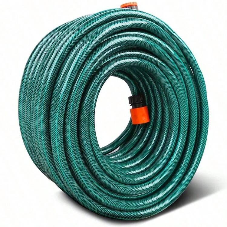 50M Reinforced Garden Hose Pipe Tube With Set Spray Watering Nozzle Set Fittings - Apricot - View 7