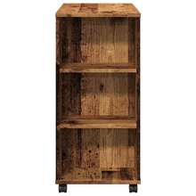 vidaXL Rollkleiderschrank, Antikholz-Optik, 60 x 35 x 75 cm, Holzwerkstoff - Braun - Übersicht 6