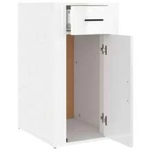 vidaXL Armadio da ufficio Blanc Brillante 40x49x75 cm Legno d'ingénierie - Bianco - Visualizzare 7