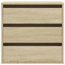 Commode d'angle vidaXL chêne sonoma 60x41x58 cm en bois d'ingénierie - Tabac - Voir 4