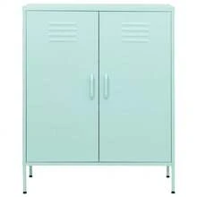 vidaXL Armoire de rangement Vert menthe 80x35x101,5 cm Acier - Vert - Voir 3