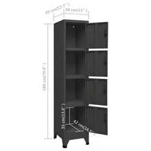vidaXL Armoire à casiers Anthracite 38x45x180 cm Acier - Gris - Voir 8