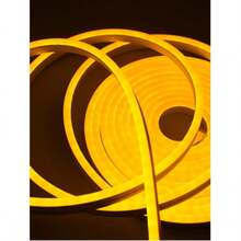 5m Roll Of LED Strip Neon Hose, 2.5cm Cut, Flexible, 12v, Ready For Delivery, With Power Supply. - Amarelo - 查看 2