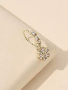 8WPN 1pc Delicate Gold Flower Nose Ring, Suitable For Daily Wear - Bạc - Xem 5