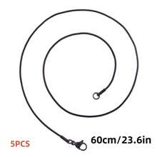 5pcs/Pack Elegant Luxury Fashion Multi-Length Lobster Clasp 1.5mm Flat Snake Chain Necklace, 304 Stainless Steel High Quality Vacuum Plating, DIY Jewelry Supplies, Suitable For Pendant Accessories, Jewelry Making, Valentine's Day, Mixed Colors & Sizes - 5pcs - View 41