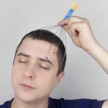 1/2个12爪头部按摩器，头部抓挠头皮按摩器，用于放松和缓解身体压力的头皮按摩器