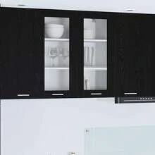 vidaXL Armoire suspendue Chêne noir 80 x 31 x 80 cm Bois d'ingénierie - Noir - Voir 1