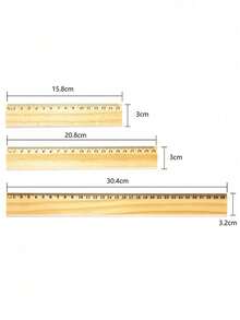 Custom Wooden Ruler With Personalized Print - Ideal For School And Home - Perfect First Day Of School Gift, First Day Of School Supplies|Customizable Ruler|Durable Wooden Ruler