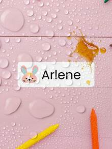 1/30/60/120/240pcs Customizable Name Stickers, Waterproof Fashion Stationery Labels, Cute Cartoon Animal Pattern Stickers, Personalized Transparent Name Labels, Customizable Waterproof Oil-Resistant Transparent Stickers, Paper Name & Number Classification Labels, Suitable For Home Storage, Tools, Files, Luggage And Other Item Identification, Can Be Given As Gifts To Friends, Classmates Etc. During Back To School Season - Multicolor 2 - View 8