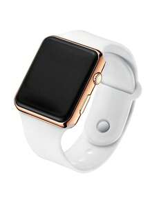 2PCS Silicone LED Square Electronic Watch Set, Versatile For Daily Wear, Holiday Gift - Multicolor - View 5