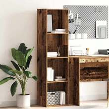 vidaXL Bibliothèque vieux bois 40x30x152 cm bois d'ingénierie - Tabac - Voir 1