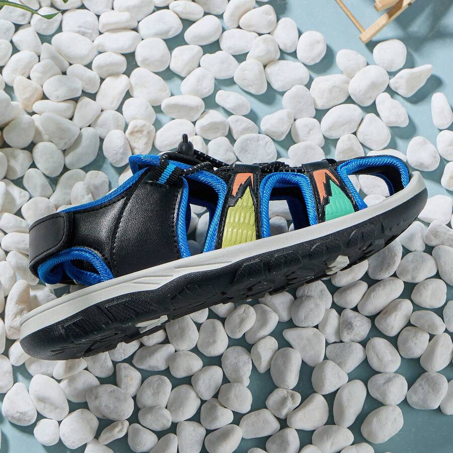 1 Pair Boys/Girls Summer Sandals, Beach/Water Shoes - Black - View 1