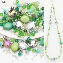 12MM Oval Bull Eye Flat Bead Multi-Color Glass Bead DIY Mobile Phone Chain Necklace Set In Stock Wholesale