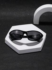 1 PC Men's Wrap Sports Glasses Lightweight Frame Comfortable To Wear For Stay Stable While Exercising With Glasses Box - Multicolor - View 8