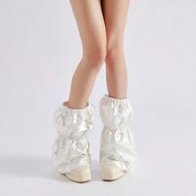 Leg Warmers Gaiters Calf Leg Warmers Windproof Padded Boot Covers Y2K Aesthetic - Multicolor - View 4