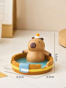 Cute And Soothing Capybara Phone Stand, Capybara Phone Stand, Small Office Desktop Ornament, Resin Craft, Birthday Gift. - Multicolor - View 5