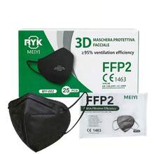 25PCS/50PCS Protective Mascarillas Black CE Certified FFP2 Face Mask 5Layers Non-Wove Adult - Multicolor - View 8