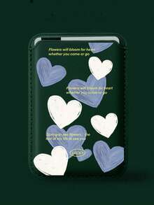 1个艺术感十足的油画爱心图案多卡位防刮便携卡套，适用于MagSafe磁吸手机壳，通勤证件卡套，轻巧便携，兼容安卓及大多数智能手机，送给母亲、家人、朋友、孩子、生日、节日的礼物，手机壳配件，手机粘性支架 - 彩色 - 查看 9