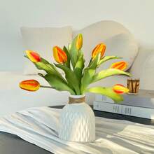 Flower Realm Artificial Tulips Real Touch, High-Quality Best Seller For Hotel, Office & Home Decorations, Wedding Bouquets, Dining Table Decor, Valentine's Day - Multicolor - View 5