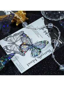 20pcs Shiny Butterfly Stickers, DIY Butterfly Decorative Stickers, Party Decorations, Home Decor Stickers, Suitable For Party Decoration, Wedding Decoration, Holiday Decoration, Valentine's Day, Christmas, Easter, Mother's Day, Birthday Room Decor Wall Decor Wall Stickers Living Room Decor Personalised Stickers - Multicolor - View 5