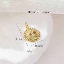 1件铜质时尚高端恶魔之眼个性化嘻哈吊坠，DIY手链项链耳环首饰配件 - 彩色 - 查看 4