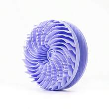 Double-Sided Silicone Cleaning Bath Brush, Multi-Functional Silicone Scrubbing And Massage Brush - 紫色 - 查看 6